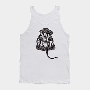 Awesome Vintage Save The Elephants T shirt Tank Top